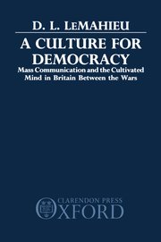 Cover for 

A Culture for Democracy






