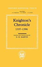 Cover for 

Knightons Chronicle 1337-1396






