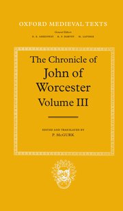 Cover for 

The Chronicle of John of Worcester






