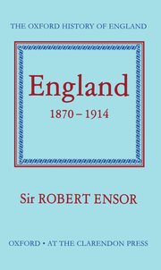 Cover for 

England 1870-1914






