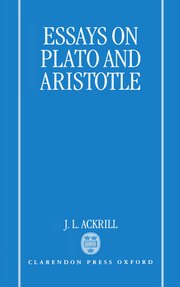 Cover for 

Essays on Plato and Aristotle







