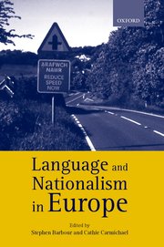 Cover for 

Language and Nationalism in Europe






