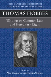 Cover for 

Thomas Hobbes: Writings on Common Law and Hereditary Right






