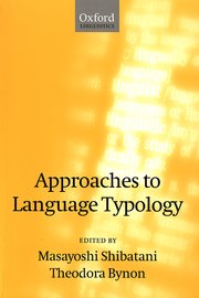 Cover for 

Approaches to Language Typology






