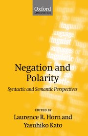 Cover for 

Negation and Polarity






