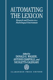 Cover for 

Automating the Lexicon






