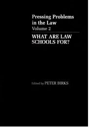 Cover for 

Pressing Problems in the Law






