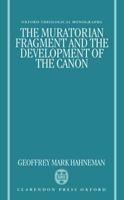 Cover for 

The Muratorian Fragment and the Development of the Canon






