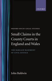 Cover for 

Small Claims in the County Courts in England and Wales






