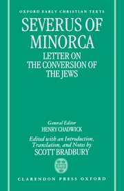 Cover for 

Severus of Minorca: Letter on the Conversion of the Jews






