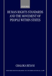 Cover for 

Human Rights Standards and the Free Movement of People within States






