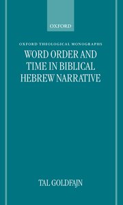 Cover for 

Word Order and Time in Biblical Hebrew Narrative






