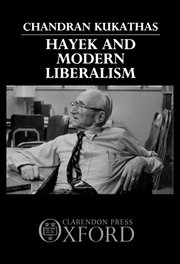 Cover for 

Hayek and Modern Liberalism






