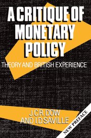 Cover for 

A Critique of Monetary Policy






