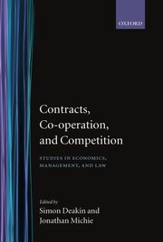 Cover for 

Contracts, Co-operation, and Competition







