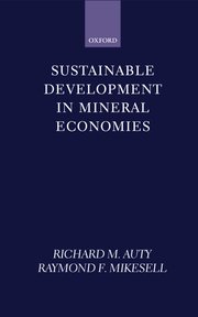 Cover for 

Sustainable Development in Mineral Economies






