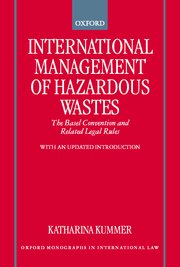 Cover for 

International Management of Hazardous Wastes






