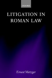 Cover for 

Litigation in Roman Law






