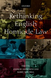 Cover for 

Rethinking English Homicide Law






