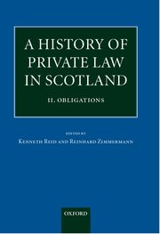 Cover for 

A History of Private Law in Scotland






