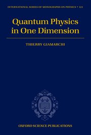 Cover for 

Quantum Physics in One Dimension






