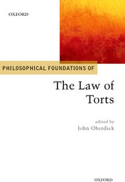 Cover for 

Philosophical Foundations of the Law of Torts






