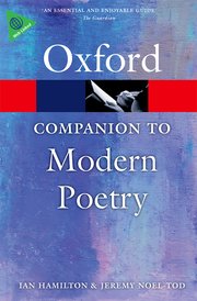 Cover for 

The Oxford Companion to Modern Poetry







