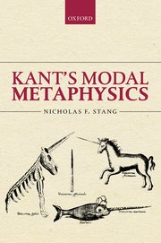 Cover for 

Kants Modal Metaphysics






