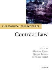 Cover for 

Philosophical Foundations of Contract Law






