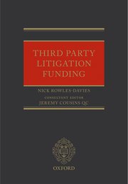 Cover for 

Third Party Litigation Funding






