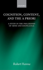 Cover for 

Cognition, Content, and the A Priori






