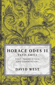 Cover for 

Horace: Odes II: Vatis Amici






