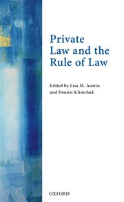 Cover for 

Private Law and the Rule of Law






