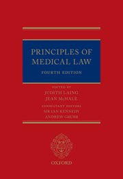 Cover for 

Principles of Medical Law






