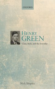 Cover for 

Henry Green






