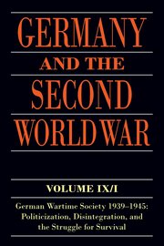 Cover for 

Germany and the Second World War






