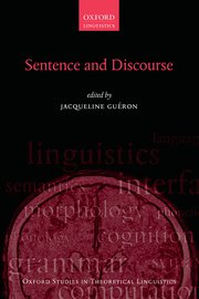 Cover for 

Sentence and Discourse






