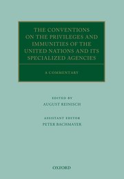 Cover for 

The Conventions on the Privileges and Immunities of the United Nations and its Specialized Agencies






