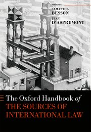 Cover for 

The Oxford Handbook of the Sources of International Law






