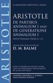 Cover for 

De Partibus Animalium I and De Generatione Animalium I






