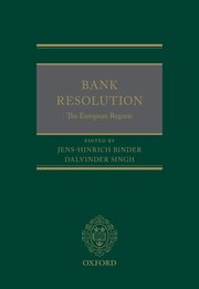 Cover for 

Bank Resolution: The European Regime






