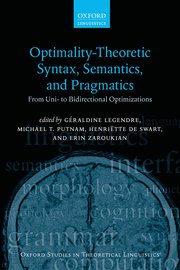 Cover for 

Optimality Theoretic Syntax, Semantics, and Pragmatics






