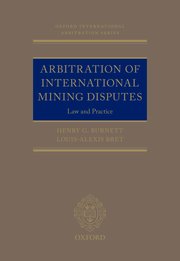 Cover for 

Arbitration of International Mining Disputes






