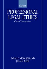 Cover for 

Professional Legal Ethics






