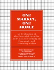 Cover for 

One Market, One Money






