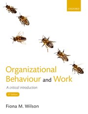 Cover for 

Organizational Behaviour and Work






