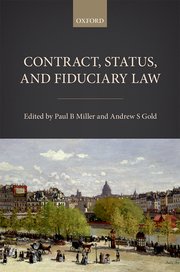 Cover for 

Contract, Status, and Fiduciary Law






