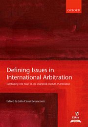 Cover for 

Defining Issues in International Arbitration






