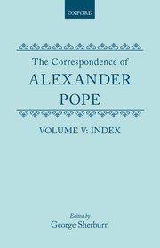 Cover for 

The Correspondence of Alexander Pope






