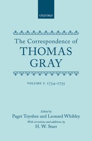 Cover for 

Correspondence of Thomas Gray







